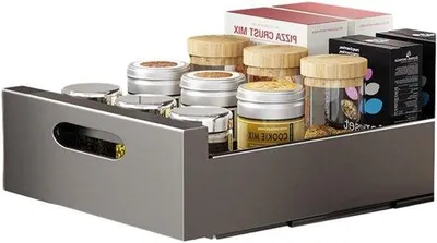 Immagine prodotto di Cassetto per cucina e soggiorno - grigio - 25 cm - legno - cassetti con ripiani estraibili