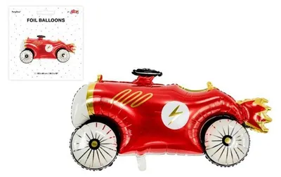 Produktbild von Folienballon Rotes Rennauto 111 cm x 63 cm -