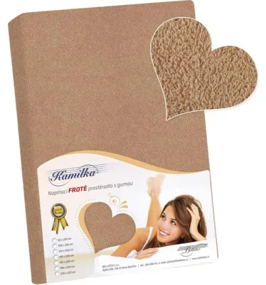 Obrázek produktu pro Prostěradlo froté - Hnědá - 200x220