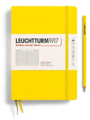Immagine prodotto di Leuchtturm 344798, Monocolore, Giallo, A5, 251 fogli, 80 g/m², Rilegatura rigida