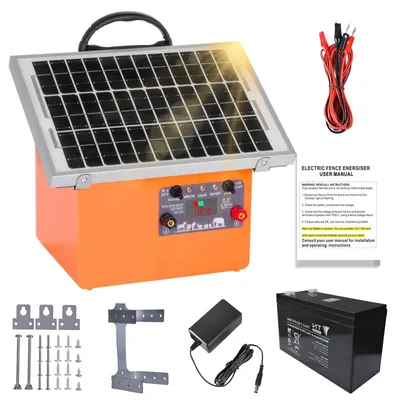 Solar Elektrozaun 32 km, 9,5 kV Weidezaungerät für Pferde, 0,5 J