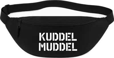 Produktbild von Huuraa Bauchtasche Kuddelmuddel Schriftzug 2,5 Liter Black Polyester Crossbody Bag Geschenkidee