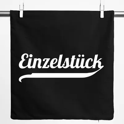 Produktbild von Huuraa Kissenbezug Einzelstück Schriftzug 40x40cm Black Baumwolle Dekokissenbezug Geschenkidee