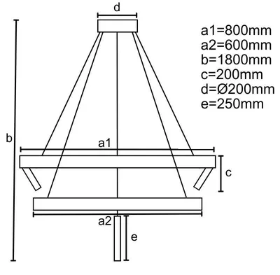 Productafbeelding van LED hanglamp met kabel + afstandsbediening, 140W - J7304/B