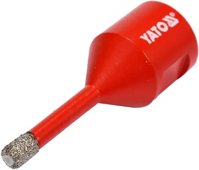 Produktbild von Yato YT-60441, Bohrer, Diamantbohrkrone, 6 mm, Keramik, Granit, Stein, Kohlenstoffstahl, Rot