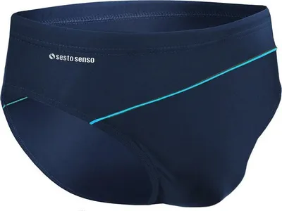 Produktbild von Sesto Senso Herren Badehose BD413 - Schnelltrocknender Bade-Slip aus Poliamid und Elasthan, Ideal für Schwimmbad und Strand, Komfort und Stil, Farbe: Blau 4XL