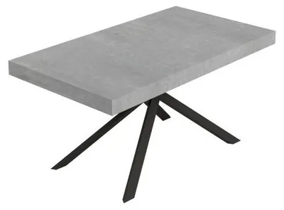 Immagine prodotto di Tavolo Allungabile 160-244x80x74 cm Niket Cemento Gambe Antracite