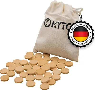 Produktbild von Kyto Bingo Holz Chips 150 hochwertige Holzchips (14x3 mm) für Bingo & Spiele