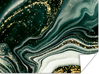 Produktbild von MuchoWow® Poster Marmoroptik - Gold - Grün - Glitter - Design - Marmor 160x120 cm - Foto Plakat