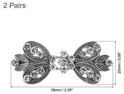 Produktbild von 2 Stš¹ck Vintage Pullover Clips, Umhang Verschluss Retro Cardigan Clips Schulterklappen Verschluss Kleid Hemd Brosche Clip fš¹r Frauen (Silber)