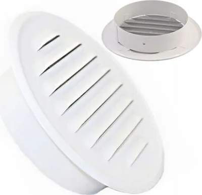 Produktbild von Lüftungsgitter 150mm Rund Abluftgitter Flansch Insektschutzgitter Belüftungsgitter Lamellengitter Entlüftungsgitter