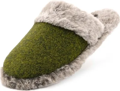 Produktbild von Pantoffeln mit Warmfutter Hausschuhe rutschfeste Slipper Outdoor/Indoor grün, Gr. 40