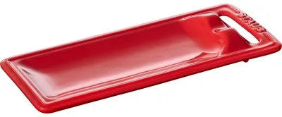 Produktbild von Staub Ceramic Löffelablage Geschenkkarton 25 x 2,8 x 10 cm, Ø 25 cm rechteckig Kirschrot
