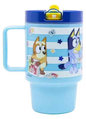 Obrázok produktu pre Modrý plastový pohár 530 ml so skrutkovacím viečkom