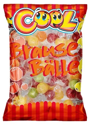 Image de Cool Brause Bägeln Bonbons aux fruits fourrés de poudre effervescente 1000g