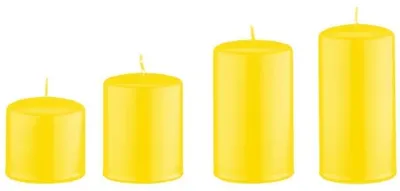 Produktbild von 4er Set Adventskerzen abgestuft Zitrone Ø 50 mm
