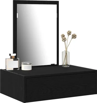 Produktbild von "2026 Aktion"Schminktisch Modernes Design - Kosmetiktisch/Frisiertisch - mit Speicher Schwarz 60x40x70 cm Holzwerkstoff DEMöbel 7393692