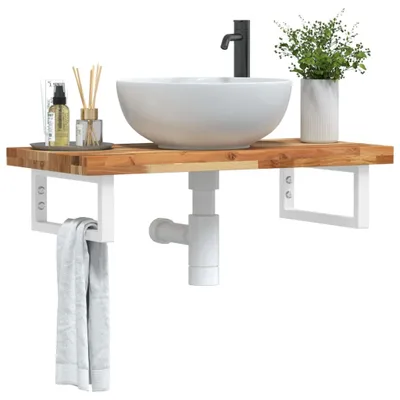 Produktbild von Maison Exclusive - Waschbeckenregal Wandmontage Stahl und Akazienholz