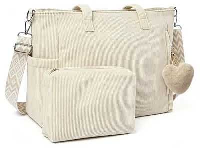 Produktbild von Schultertasche Shopper Cordtasche - Groß - Cord - Mit Schulterriemen - Für Einkauf und Alltag