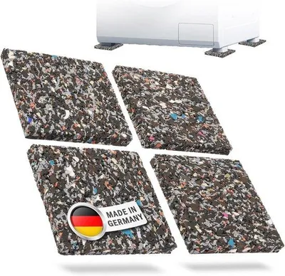 Productafbeelding van Set van 4 trillingsdemperpads voor wasmachine en droger - Geluidsdempers en antivibratie dempers - Antislipmatten voor optimale vloerbescherming