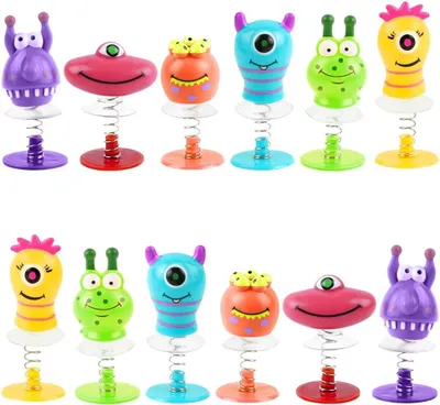 Productafbeelding van Wishstar 12 stuks Monster springspeelgoed - Feestcadeaus voor kinderen - Springmonster - Monsterfeestdecoratie
