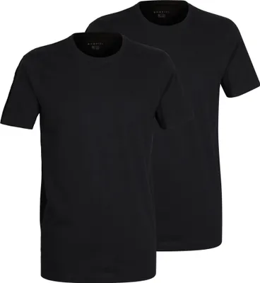 Produktbild von bugatti Herren T-Shirt, 2er Pack - Unterhemd, Crew Neck, Rundhals, Slim fit Schwarz XL