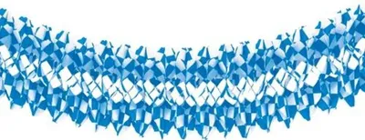 Produktbild von Papstar Girlande (Großraum), Papier Ø 25 cm · 10 m "Bayrisch Blau" schwer entflammbar, 5 Stück