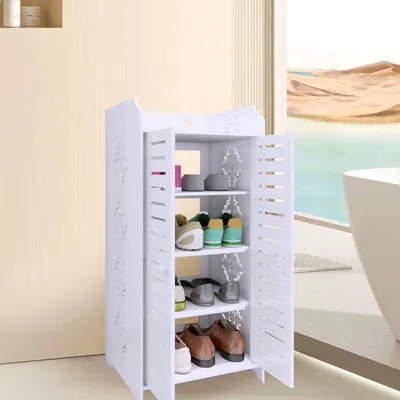 Obrázek produktu pro Vysoká skříňka do koupelny, 4 police, rozměry 40 x 35 x 90 cm, materiál: MDF, barva: bílá