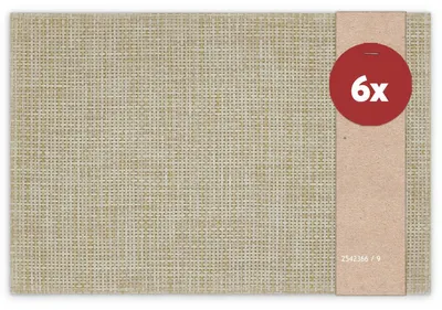 Immagine prodotto di Tovagliette ELEGANCE Set di 6 Beige come tovagliette da tavola