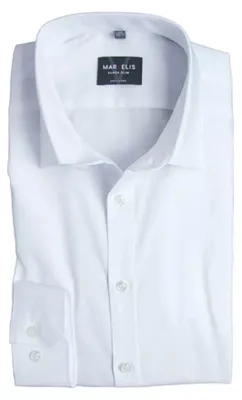 Produktbild von Marvelis - Super Slim Fit - Herren Langarm Hemd, (740064), Größe:37, Farbe:Weiß (00)