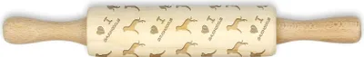 Produktbild von Bluthund, Bloodhound, Chien de St Hubert - kleiner Nudelholz mit Hund, Teigrolle mit Mustern, Gadget für Keramiker der Marke Art-Dog