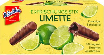 De Beukelaer Erfrischungs-Stix Limette Zartbitterschokolade 75g