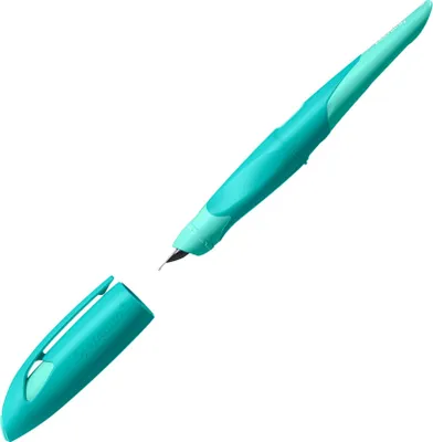 Produktbild von STABILO - Schulfüller ergonomisch für Rechtshänder mit Anfänger-Feder A - EASYbirdy Pastel Edition in aqua grün/mint - inklusive Patrone