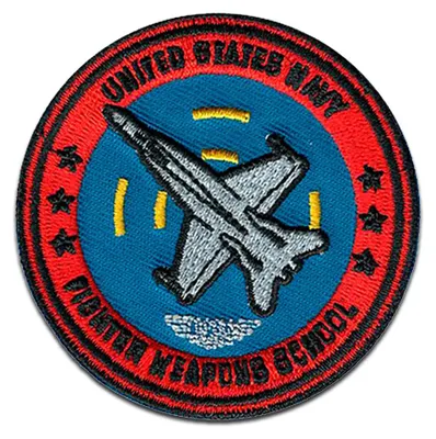 Obrázek produktu pro Comercial Mercera Top Gun Maverick Weapon school - nažehlovací nášivka, nažehlovací obtisk, nášivka, nášivka, nažehlovací, velikost: 6 x 6 cm