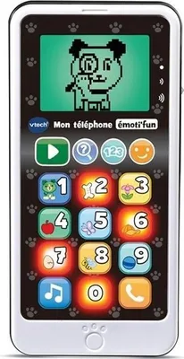 Zdjęcie produktu dla Telefon Zabawka VTECH Mon Téléphone Emoti'Fun, Czarny, Interaktywny, Edukacyjny, 18m+