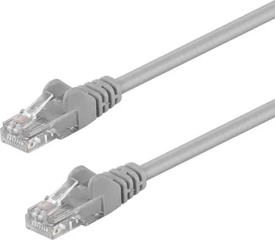 Image de Goobay 68387 CAT 5e Câble patch, U/UTP, gris, 7.5 m - CCA mélange de cuivre