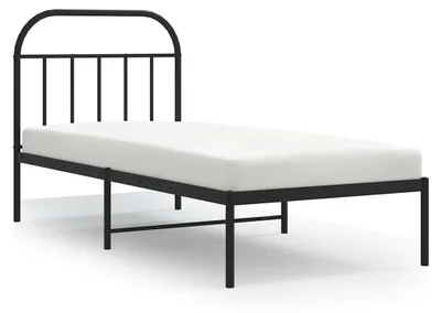 Obrázek produktu pro vidaXL Postel s čelem kovová černá 90x200 cm