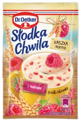 Zdjęcie produktu dla Słodka Chwila Kaszka manna smak malinowy 49g