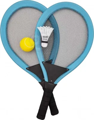 Produktbild von WOOPIE Große Tennisschläger für Kinder, Badminton-Set + Ball und Feder