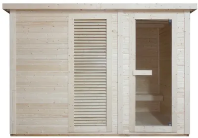 Produktbild von Outdoorsauna VAASA für 4 - 5 Personen mit Umkleide