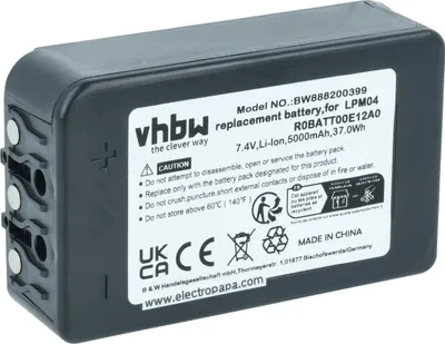Produktbild von vhbw Akku Ersatz für Autec R0BATT00E12A0, LPM04 für Industrie-Funkfernsteuerung Fernbedienung (5000 mAh, 7,4 V, Li-Polymer) - Schwarz
