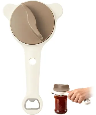 Produktbild von 4-in-1 verstellbarer Glasöffner & Flaschenöffner aus Edelstahl – 3-Klauen Dosenöffner mit Anti-Rutsch-Funktion für Gläser, Weinflaschen & Dosen