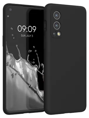 Produktbild von kwmobile Handyhülle für OnePlus Nord 2 5G Hülle - Case Silikon - Kabelloses Laden - Schutzhülle Cover in Schwarz matt