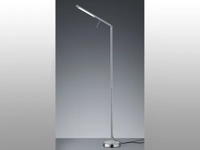 Produktbild von LED Stehlampe schmal dimmbar, Steh Leselampe Silber 162cm für Wohnzimmer & Büro