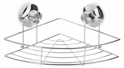Produktbild von Eckregal 5five Simply Smart Metall 22 x 22 x 11,5 cm mit Saugnäpfen Bad & Dusche