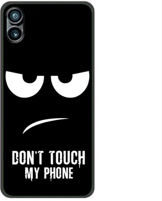 Produktbild von König Design Hülle kompatibel mit Nothing Phone 1 Kunststoff Soft Handyhülle - Handy Case Dont Touch My Phone Schwarz