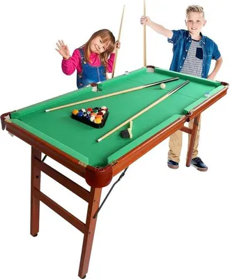 Productafbeelding van Famanu inklapbare biljarttafel - Biljartset voor zelfmontage, 140 x 74 x 80 cm