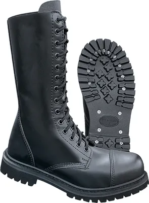 Produktbild von Brandit Boot Uni Phantom 14-Loch schwarz Basics, Festival Leder EU42