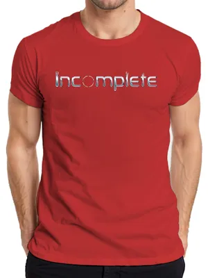 Productafbeelding van Incompleet tekstfragment van een boyband-liedje, retro 90's popmuziek, fan, Y2K, heren T-shirt, rood, maat S