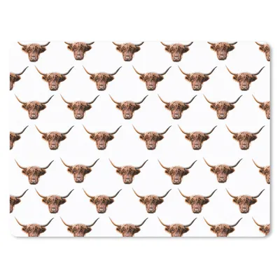 Produktbild von MuchoWow® Mauspad Mousepad Muster - Schottischer Highlander - Tiere 23x19 cm - Mousepads - Maus Mat - Pad - Mausunterlage - Schreibtischunterlage - Mauspad